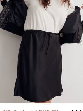 Madewell Drawstring Mini Slip Skirt 4